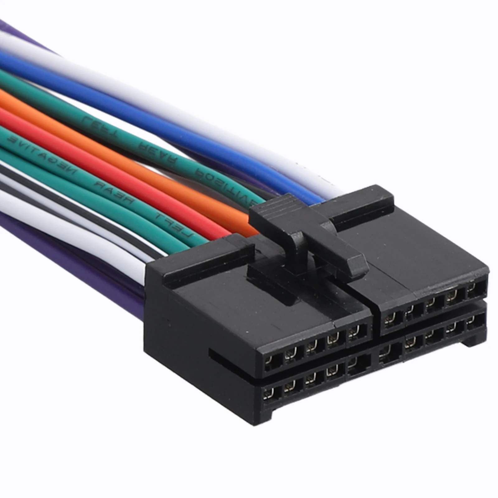 

20-контактный жгут проводов радиоприемника, подходящий для большинства автомобильных радиостанций, Т-образный разъем, кабель-адаптер 8-12 В, шнур питания, прямая установка