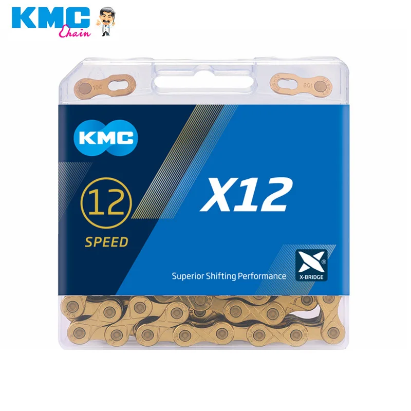 KMC X12 12 Speed MTB Bike Chain Silver Black Gold Bicycle Chain 126 Links Current 12v Chains With Magic Button for SRAM SHIMANO