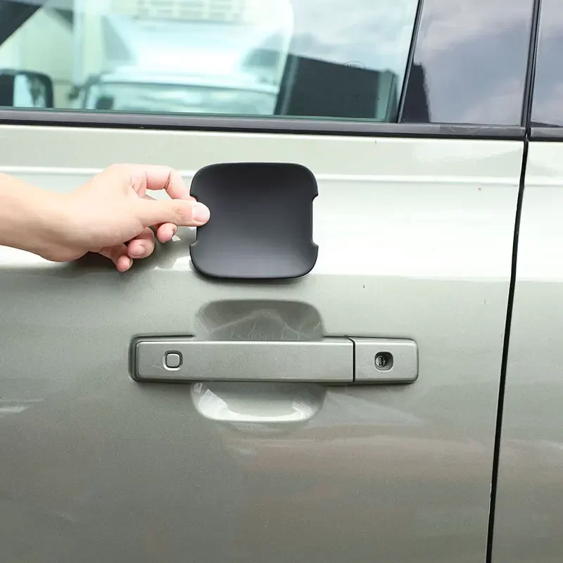 

For Land Rover Defender 90 110 130 20-25 ABS Matt Black/carbon Fiber Car Exterior Door Bowl Trim Cover Stickers Car Accessories