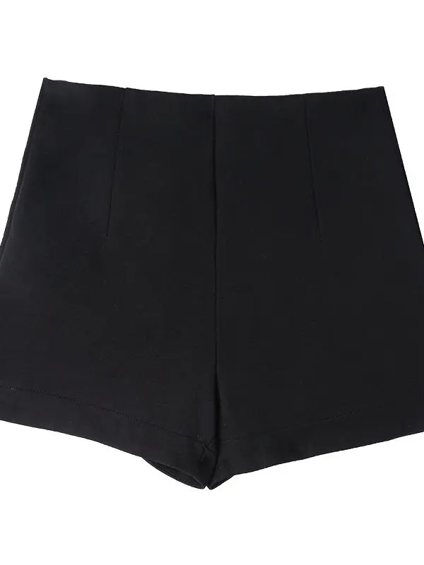 กางเกงขาสั้นเอวสูงทรงลำลองสำหรับผู้หญิง ฤดูใบไม้ร่วง ฤดูหนาว กระชับสัดส่วน ใส่เป็นเลกกิ้งหรือกางเกงขาสั้นก็ได้ ทรงตรง เซ็กซี่ ดีไซน์เก๋