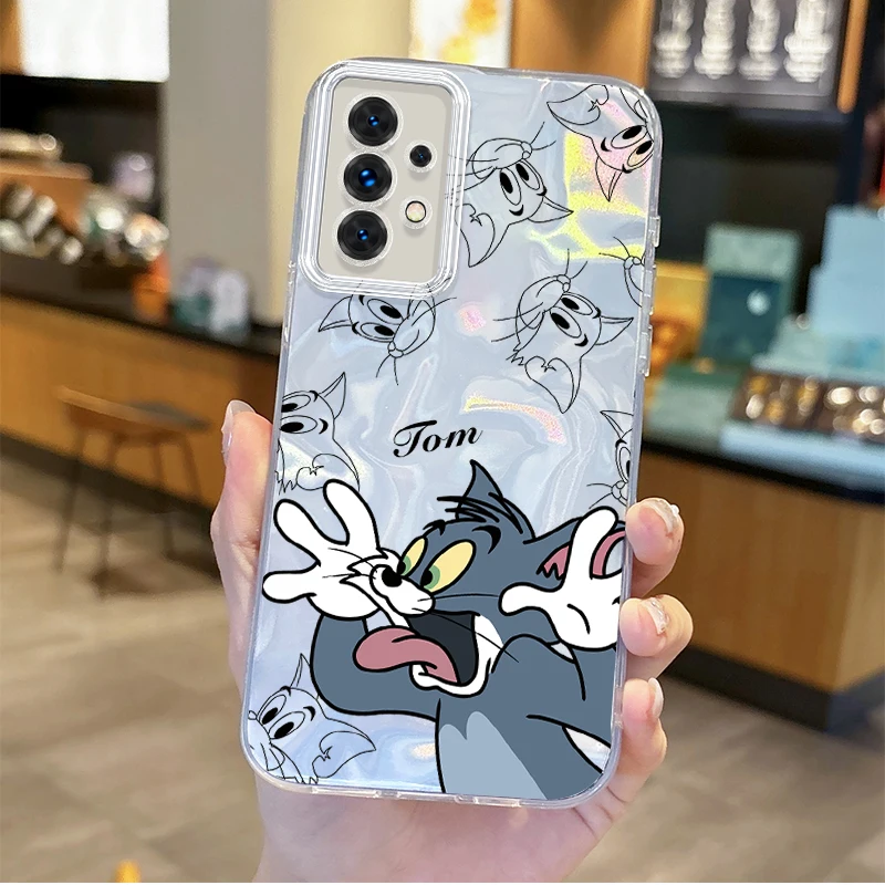 T-Tom And J-Jerry Couple Phone Case for Samsung Galaxy S25 S24 S23 S22 S21 Plus Ultra A73 A72 A71 A55 A54 A53 Hard Non-Slip Case