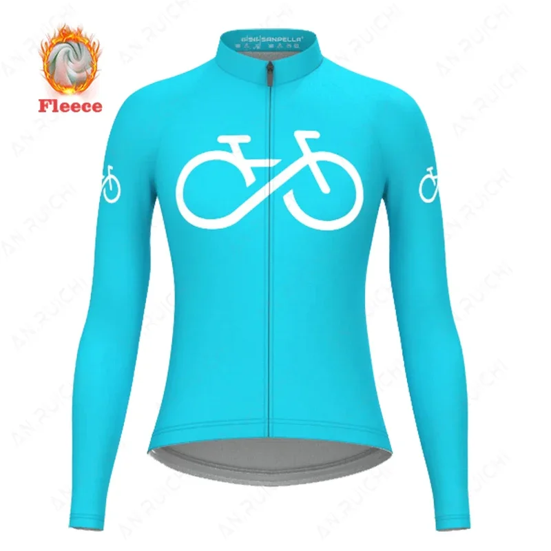 2023 Winter Warm Fleece Cycling Jersey Women Fashion Bike Clothes Mountain Outdoor Triathlon Wear Bicycle Jacket Ropa Ciclismo