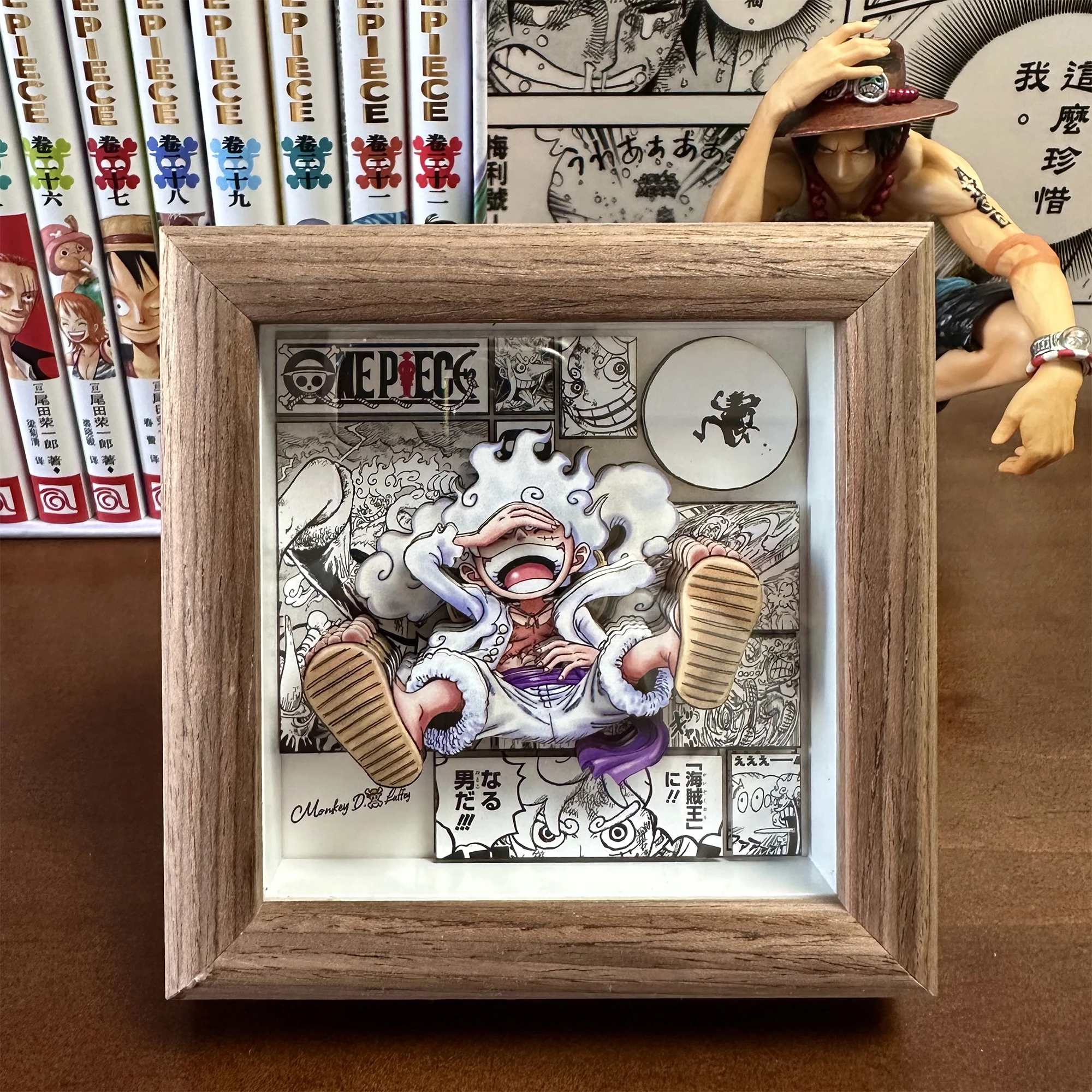 

One Piece Nico Robin Luffy Gear Fifth handmade paper art 3D display exquisite desk decoration holiday gift