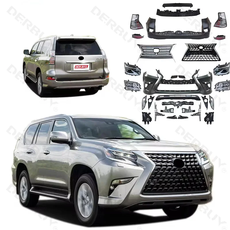 Car Accessories Body Kit Part Front Rear Headlight Lip Side Skirt Facelift Bumper Grille For Lexus GX460 GX400 Upgrade To 2022