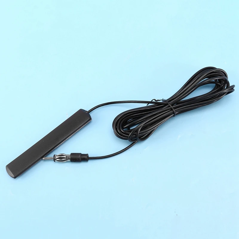 4X ANT-309 Car Radio Antenna - Universal Car FM Radio Antenna Patch Black Radio Antenna Amplifier Aerial 85-112MHZ 5M