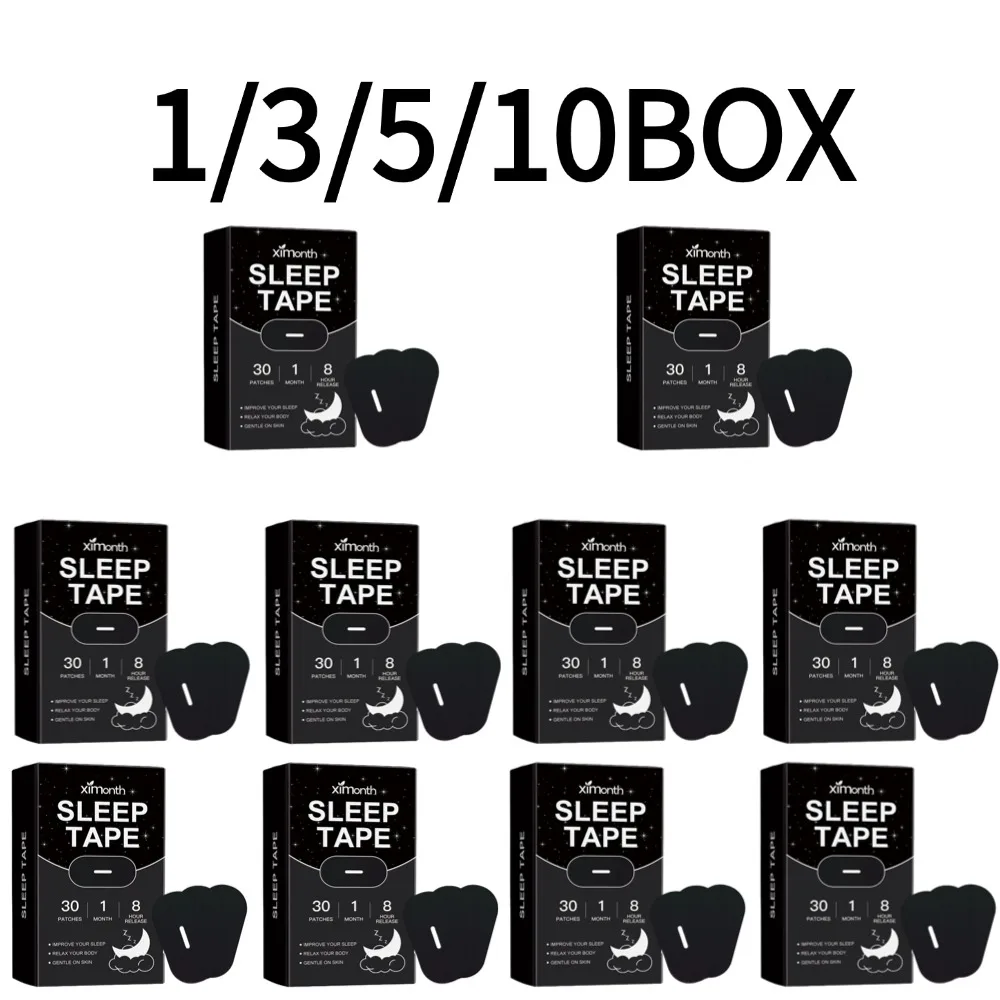 

1/3/5/10 упаковок пластырей от храпа для рта: улучшение качества сна и дыхания, помощь при сне, фиксация рта, средство от храпа