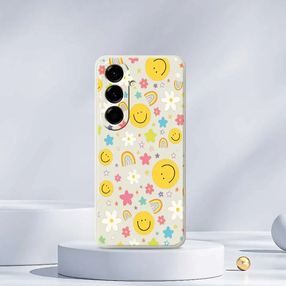 Floral Pattern Phone Case For Samsung Galaxy S25 S24 S23 S22 S21 S20 Ultra Plus S10Plus S24FE S23FE S22FE S21FE S20FE Soft Cover