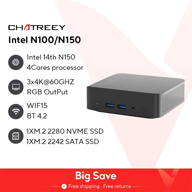 Chatreey T9 Мини-ПК Intel Alder