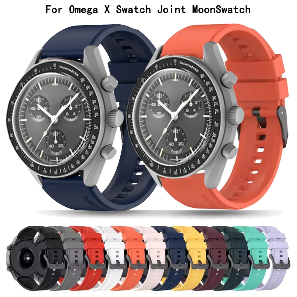 20mm Silicone Watch Strap For Omega X Swatch Joint MoonSwatch Sports Watchband For MoonSwatch Replacement Wristband Correa