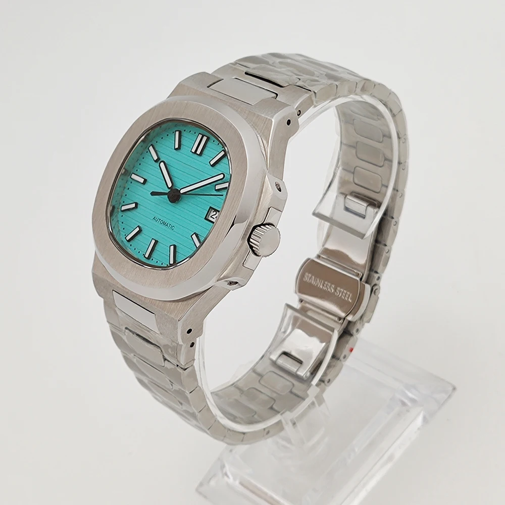 NH35 high-quality Nautilus style waterproof stainless steel men's and women's mechanical watch with NH35 movement installation