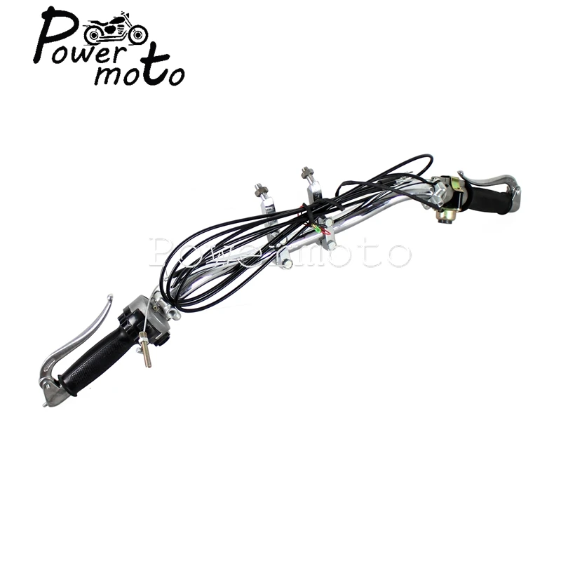 Manillar Retro cromado para motocicleta con Cable de palanca de agarre para BMW Zündapp DB DS DBK KS 750 MW M1 M1M M1S M72 R12 R75 R51 R61 R66 R71