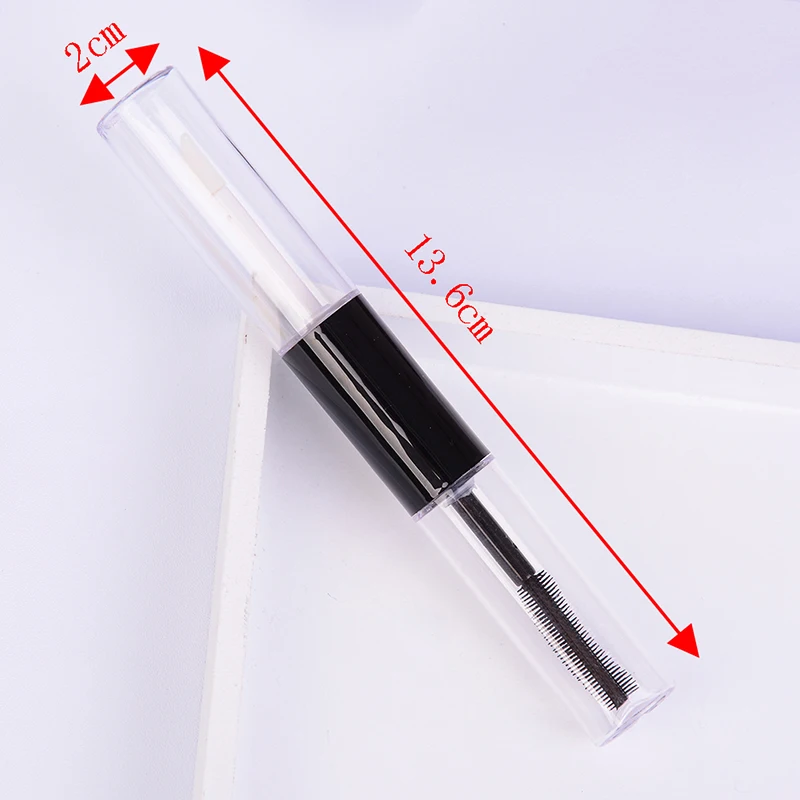 1Pc Dubbele Kanten Clear Lippenstift Mascara Verpakking Container Lege Dubbele Hoofd Lipgloss Buizen Diy Make-Up Lippenbalsem Verpakking fles