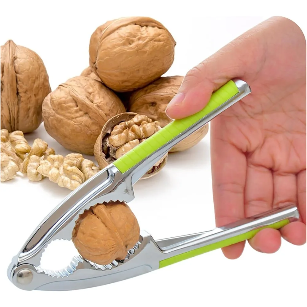 Kunovo Nutcracker for Nuts,Nut Cracker Tool for Walnut,Pecan,Macadamias,Hazelnuts, Almonds, Lobster,Crab（Green） view 2