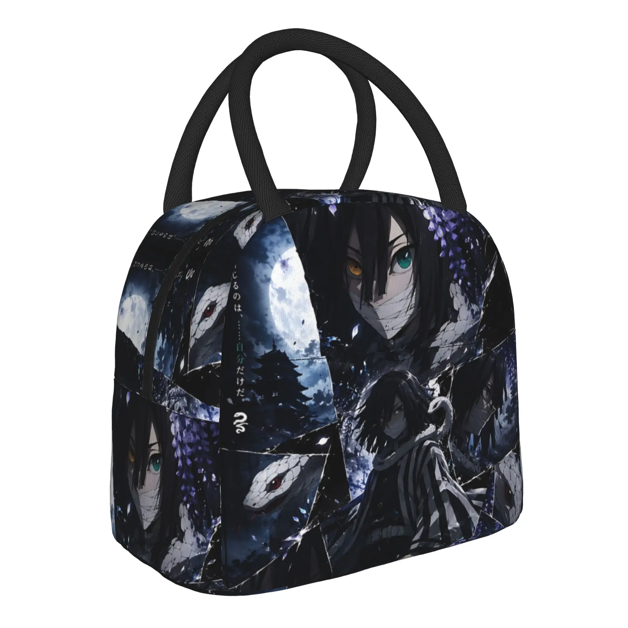 Halloween Demon Slayer Insulated Lunch Bag Ice Pack Rice Bag  bolsa Student Bento Lunch Handbag Insulation