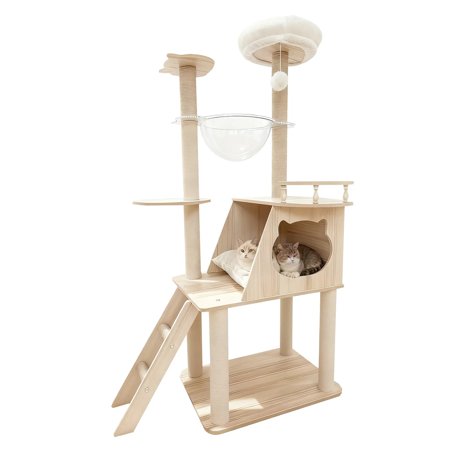 

DSA cat climbing frame, nest and tree integrated, large wooden cat frame, house scratching column, does not occupy an area, pet