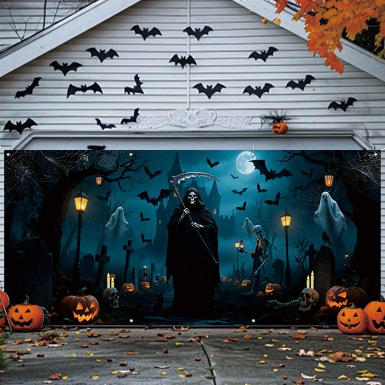 2025-halloween-garage-door-cover-scary-garage-door-decor-wall-backdrop-hangable-for-outdoor-home-holiday-party-photography