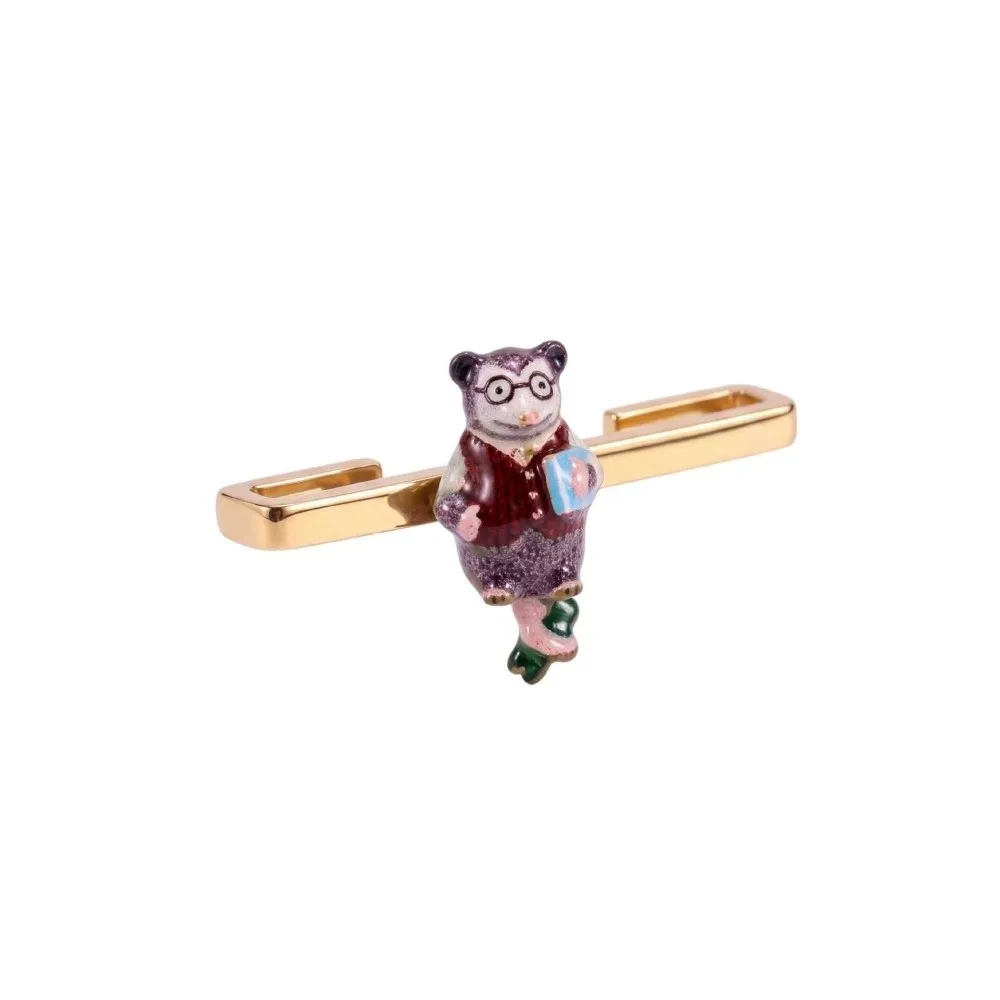 Enamel Animal Watch Strap Pendant Sliding Charm Career Animal Watch Band Decorative Bead Gold Tone Bar for Whoop 5.0/5.0 MG/4.0