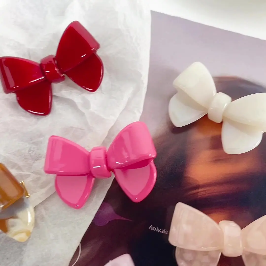 Exquisite, Sweet Acetate Bow, Temperament And Versatile Hair Clip For Women