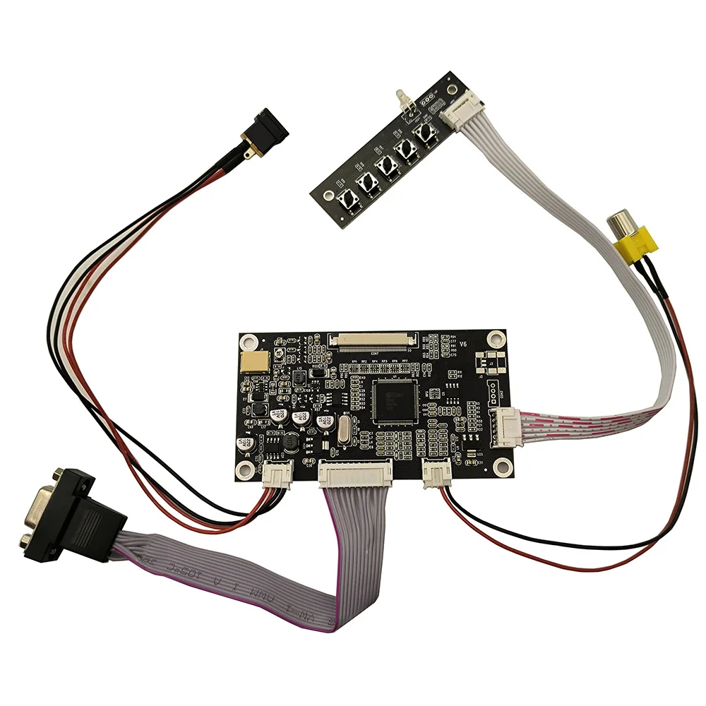 Imagem -06 - Controlador Driver Board Kit Lcd Led Screen Vga Zj050na 08c Zj050na08c 640x480 Novo av