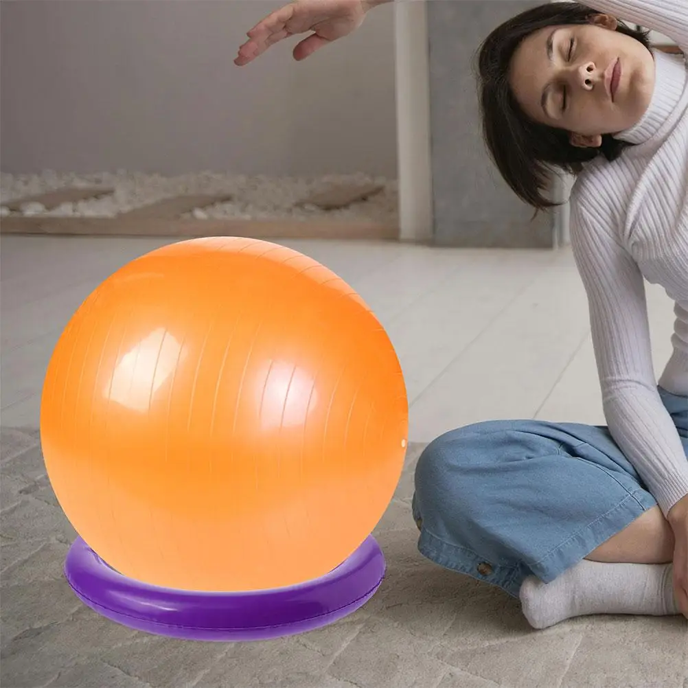 2Pcs Yoga Yoga Ball Befestigungs Ring Basis Aufblasbare Ständer PVC Befestigungs Ring Stabilität Balance Übung Ausrüstung Runde Halter