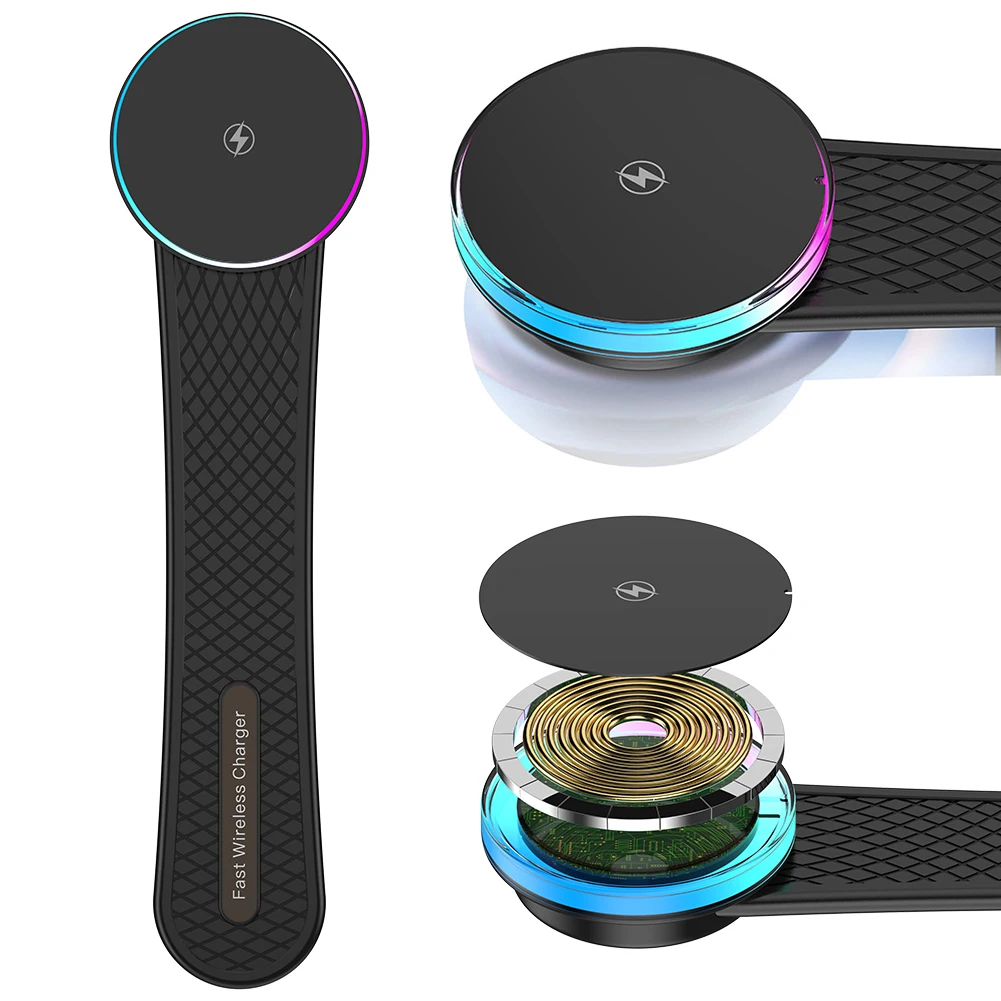 

Магнитное автомобильное беспроводное зарядное устройство, подставка для телефона, автомобильное зарядное устройство, 15 Вт, быстрая зарядка, держатель для телефона, RGB-подсветка для iPhone 15 14 13