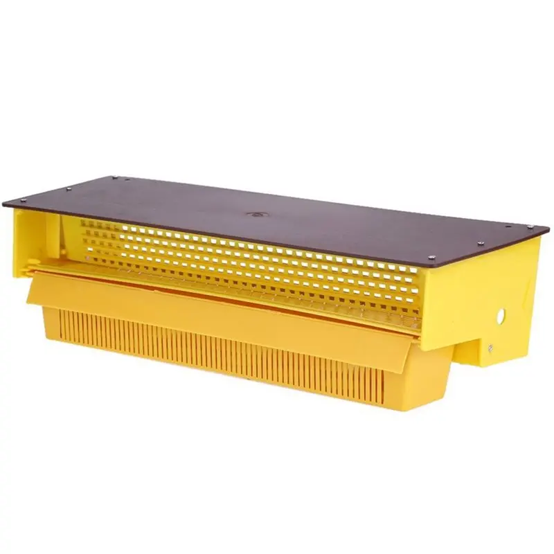AT43-Beekeeping Tool, Pollen Collector, Pollen Trap, Removable Yellow Plastic Pollen Trap With Ventilated Pollen Tray