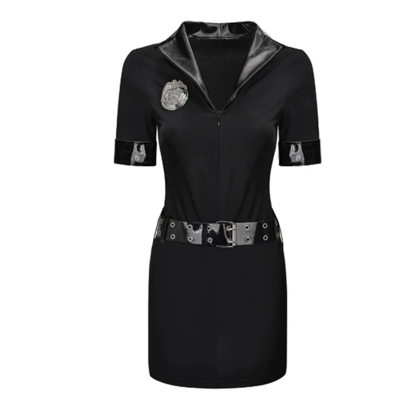 Costume de Police Sexy de grande taille, uniforme fantaisie d'officier militaire, robe de soirée fantaisie d'halloween pour carnaval Cosplay