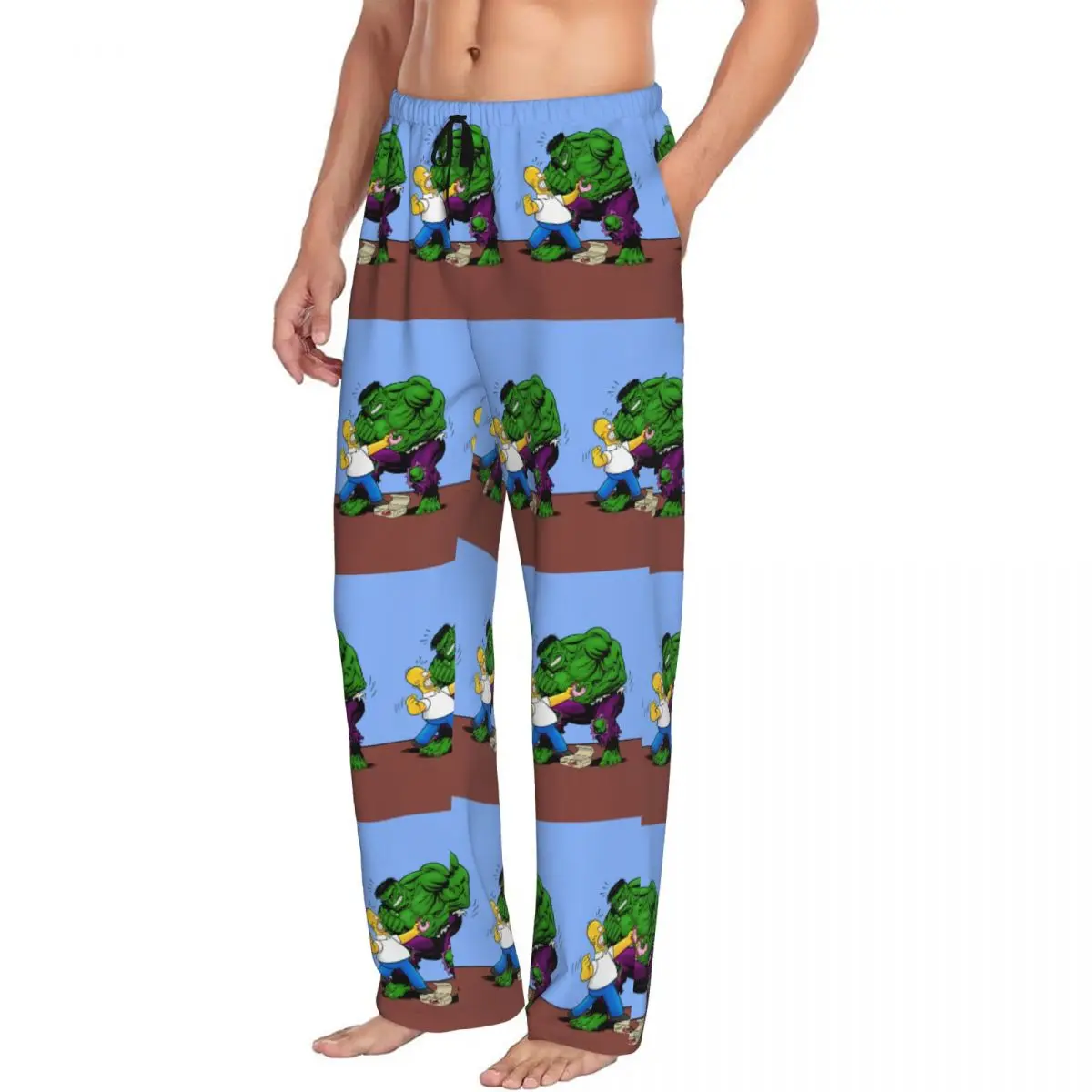 Custom Hulk Pajama Pants Men Sleepwear Lounge Sleep Bottoms Stretch with Pockets