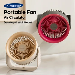 Portable Electric Fan 3600mAh Wireless Air Circulator Fan Cordless Desktop Wall Ceiling Air Cooling Cooler Quiet Ventilator