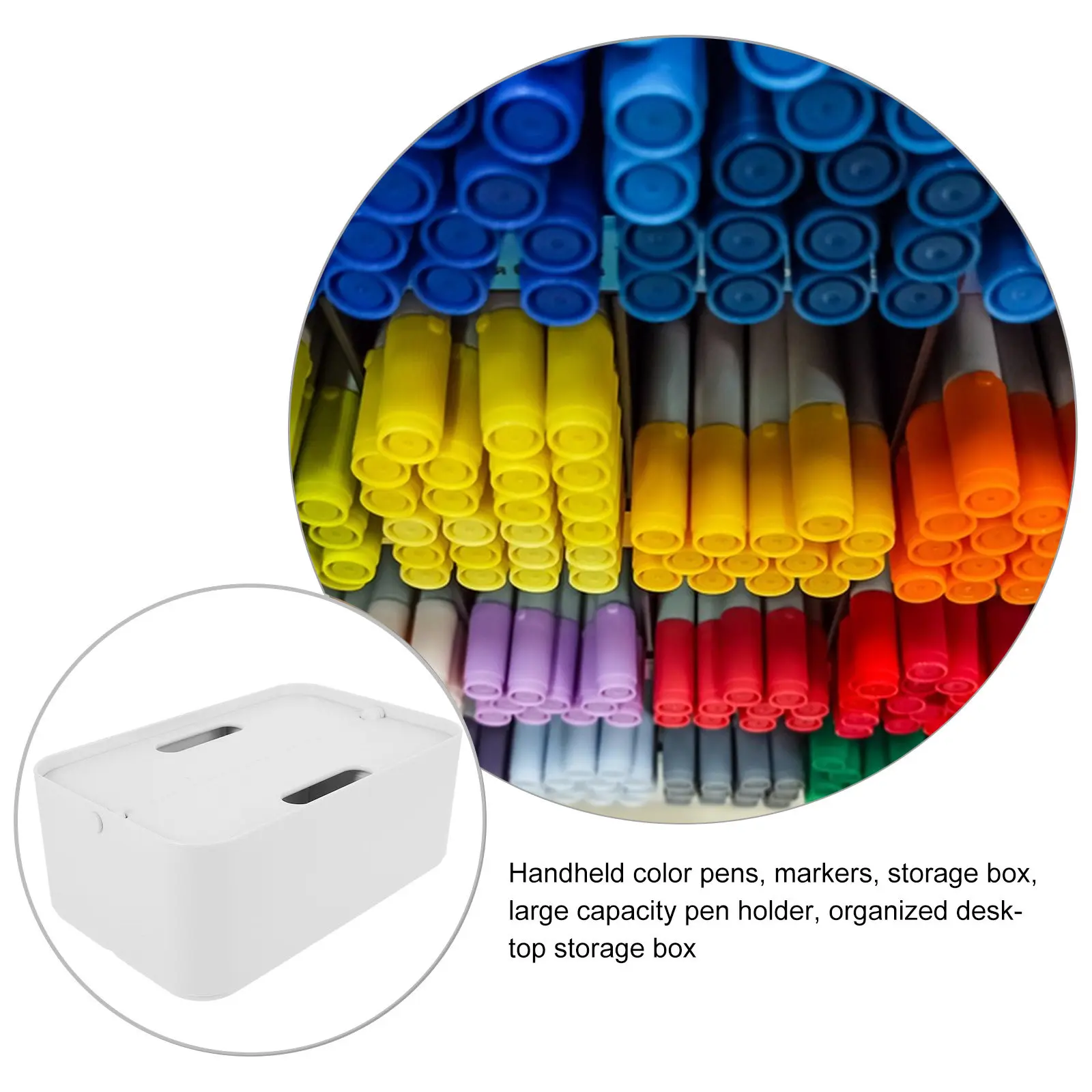 Paint Brush Storage Holder Organizer Classroom Art Supply Container Plastic Compartment Box for Pens Scissors Stationery