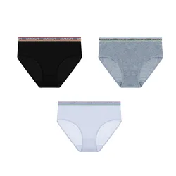 Plus Size Women Panties Comfortable Mid-Waist Pure Cotton Basic Underwear Comfortable Solid Color High Elastic Briefs Lingerie