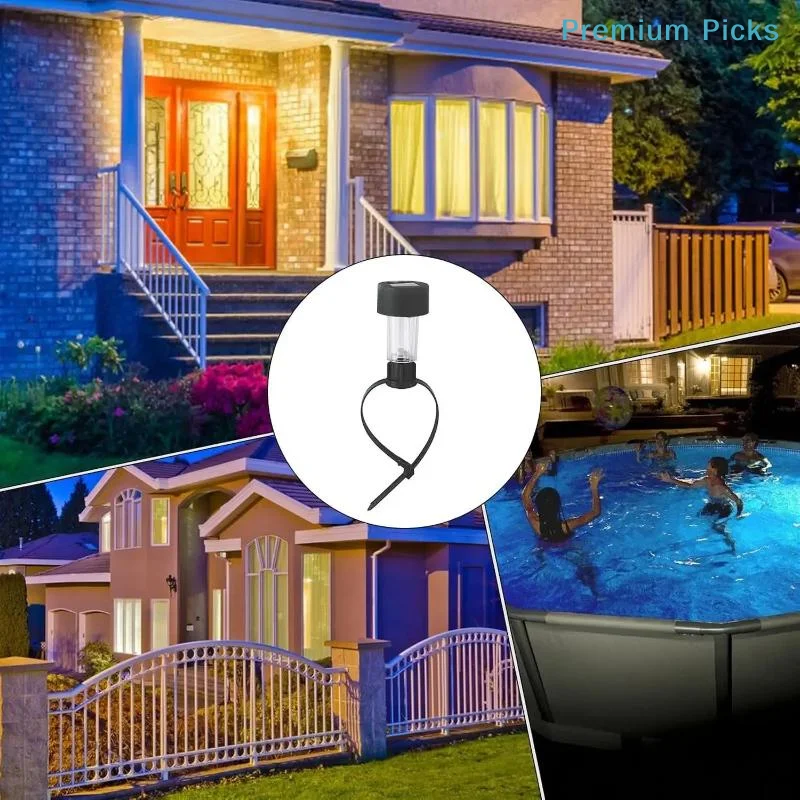 portableAuto On Off Solar Fence Lights IP65 Waterproof Solar Charged for Patio Garden Backyard Outdoor Decor
