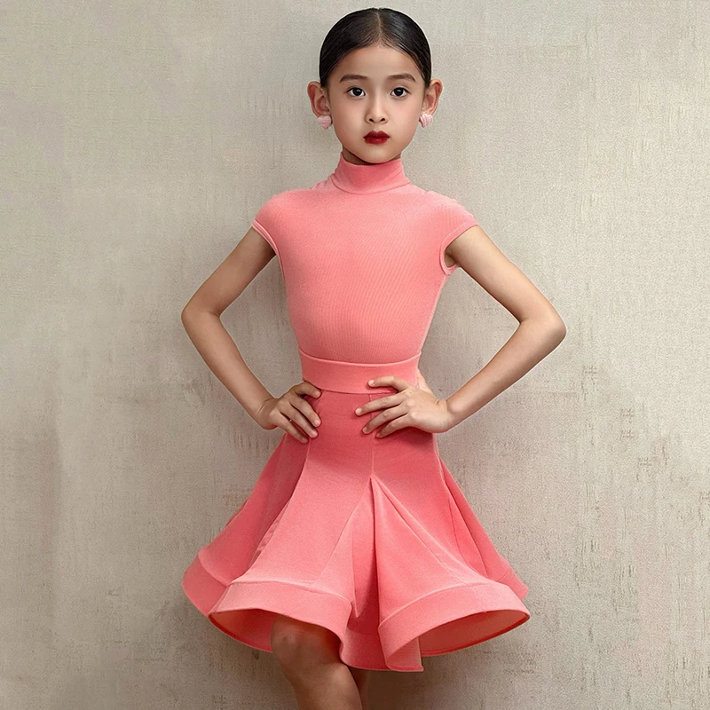 Nouvelle robe de concours de danse latine pour filles, vêtements d'entraînement de danse Cha Cha Rumba, robe de danse professionnelle, DNV23538, nouvelle collection