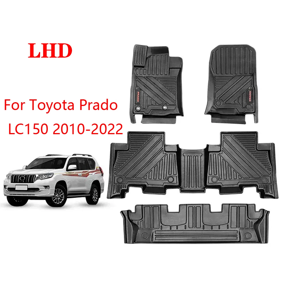 

For Toyota Land Cruiser Prado LC150 2010-2022 TPE Floor Mat all Cover Car Carpet Waterproof Floor Mats