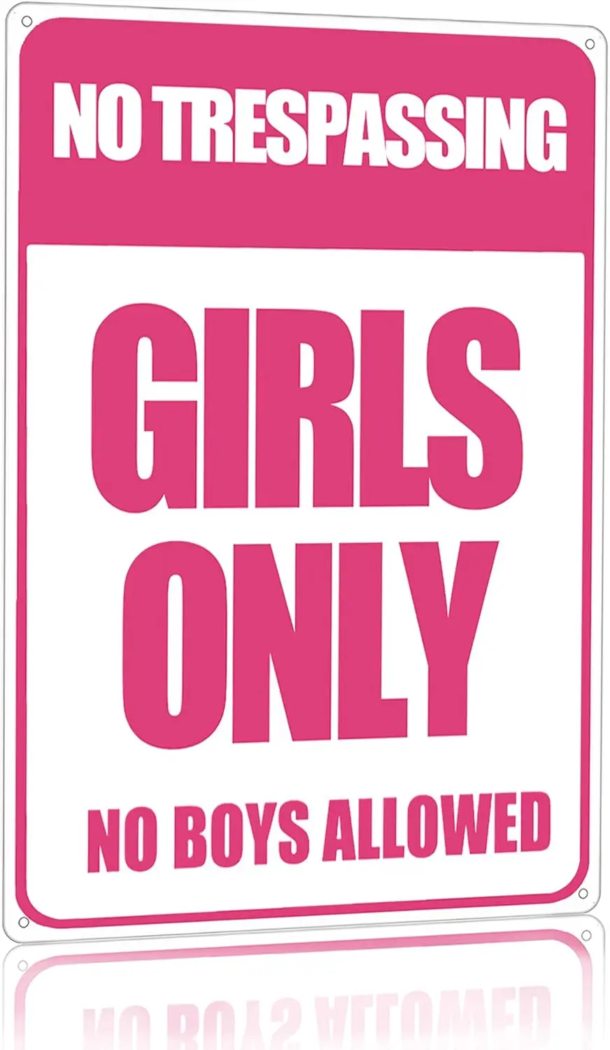 p1,Girls Gifts Funny Girls Only Sign No Trespassing No Boys Allowed Tin Sign for Girls Cave Room Bedroom Dorm Wall Decor Tin Sig