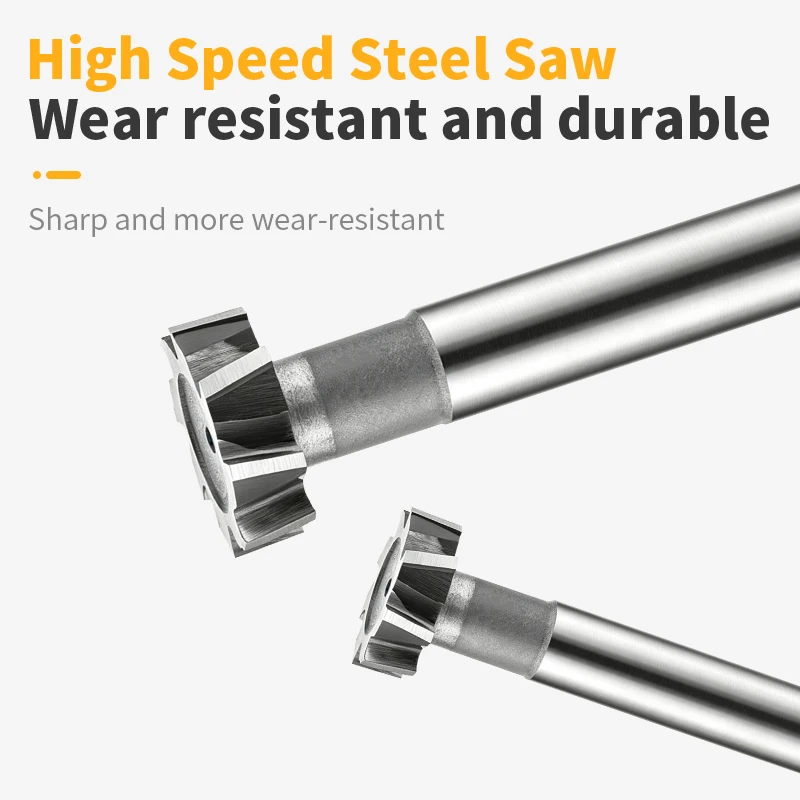 HSS T Slot Milling Cutter for Metal Woodruff Key Seat Router Bit High Speed Steel Thickness 1-12mm Diameter 8-50mm
