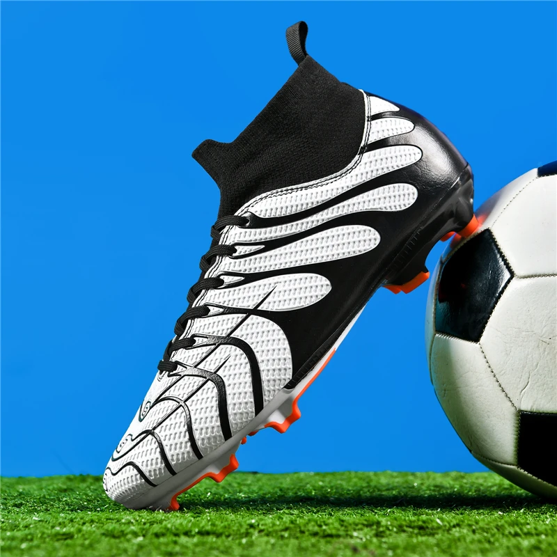 Zapatos de fútbol para hombre, botas de fútbol TF/FG, tacos antideslizantes transpirables, zapatillas de entrenamiento de hierba, calzado deportivo de fútbol de alta calidad para exteriores