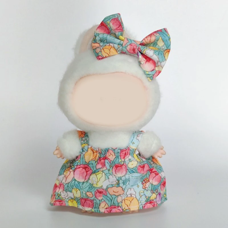 Suspensórios terno para 17cm labubu boneca roupas all-match cor outfit boneca acessórios design de moda adorável pequeno urso estrela