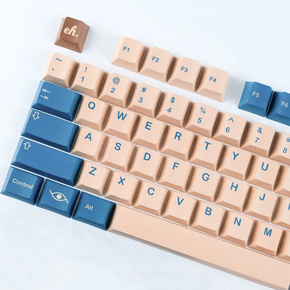 Imagem -02 - Gmk Terra Tons Keycap Iso Entrar Cereja Perfil Dye Sublimação Pbt Define para Interruptores Gateron Cross Teclado Mecânico 142 Chaves