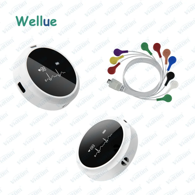 Viatom Lepod Pro 12 Channel Wireless Holter Ecg Electrodes Dissal Ekg Portable Heart Monitor