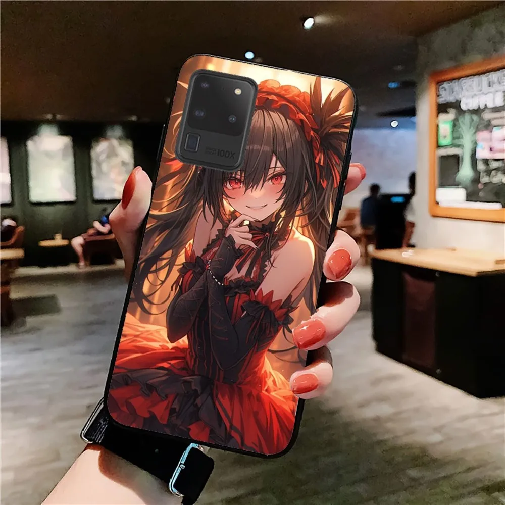 Cartoon K-Kurumi T-Tokisaki Phone Case Silicone PC+TPU For Samsung S10 20 30 22 23 24 Plus Lite Ultra Cover