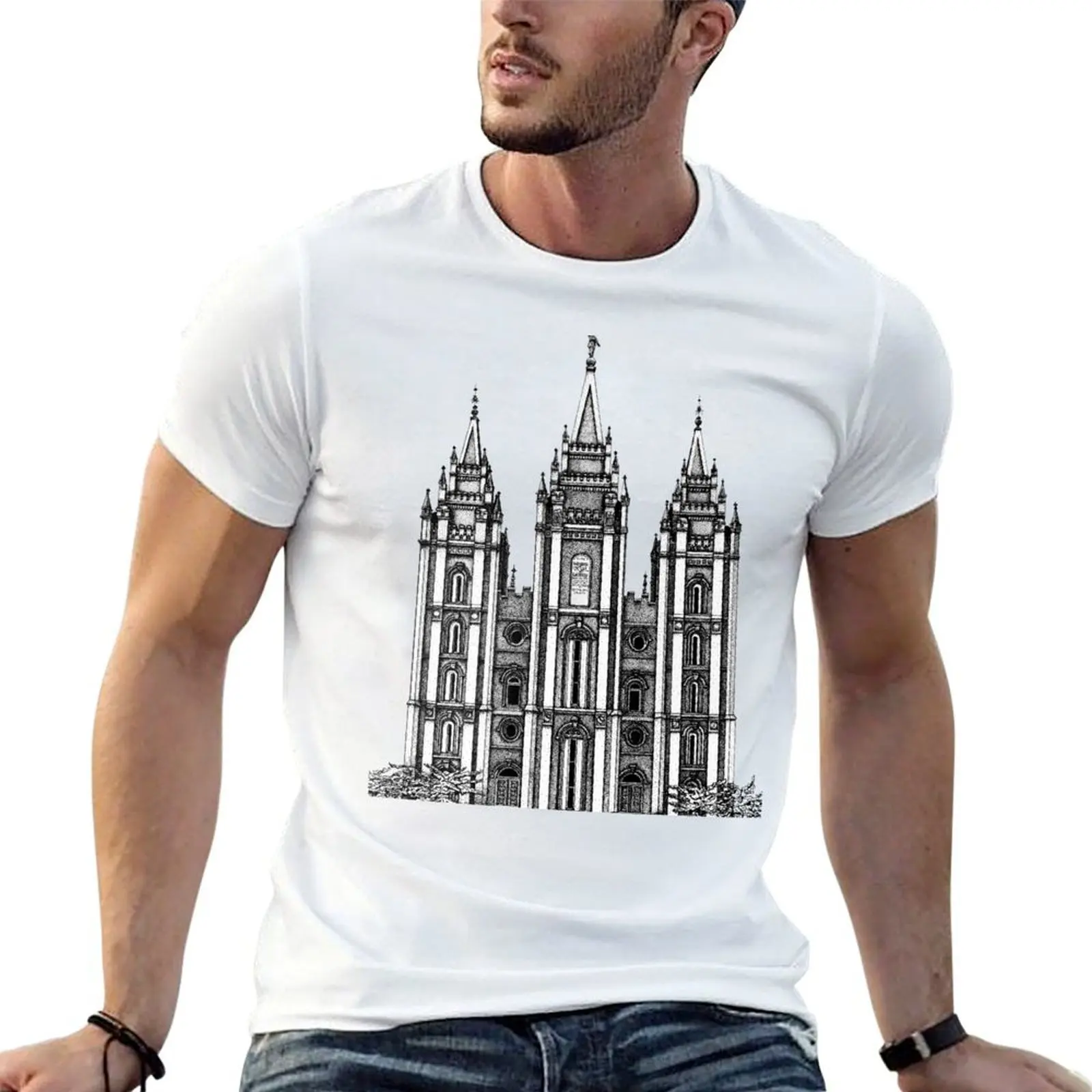 

Salt Lake City LDS Temple T-Shirt man t shirts high quality luxury brand t shirts designer graphic t shirts for man T-Shirt
