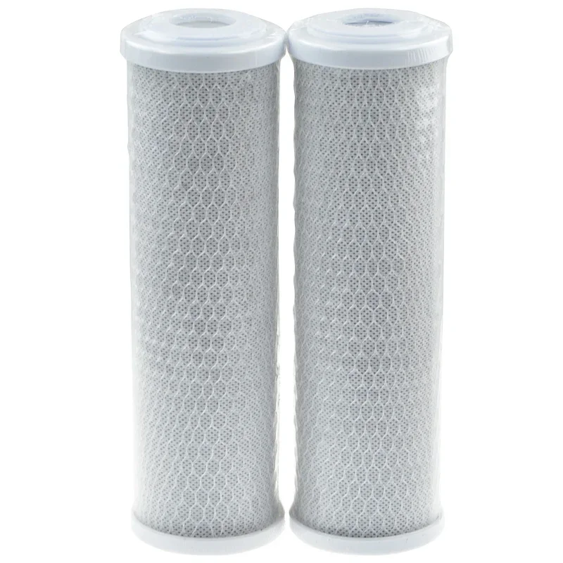 2pcs Universal Water Filter Activated Carbon Cartridge Filter, 10 Inch CTO Block Carbon Filter Water Purification System