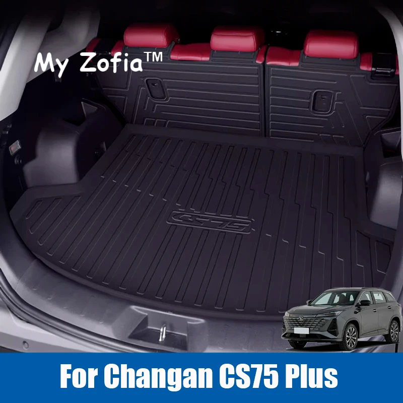 TPE Trunk Mat For Changan CS75 Plus Gen III 2025 2026 Car All Weather Anti-Slip Floor Liners Cargo Trunk Mat Carpet Accessories