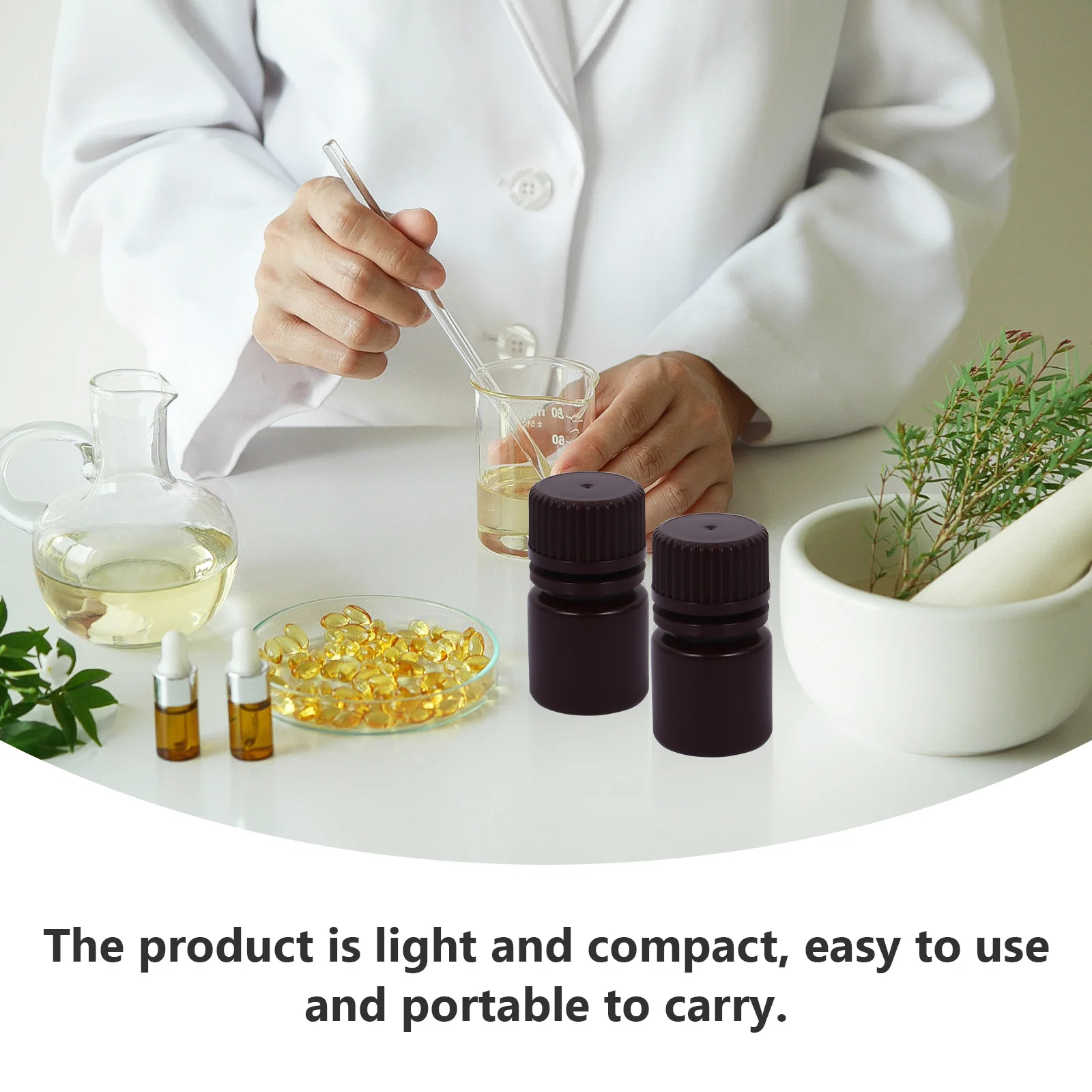 

20pcs 8Ml Reagent Bottle Plastic Laboratory Bottle Multifunctional Sealing Container For Sample Storage Dredge Bottles Reagent