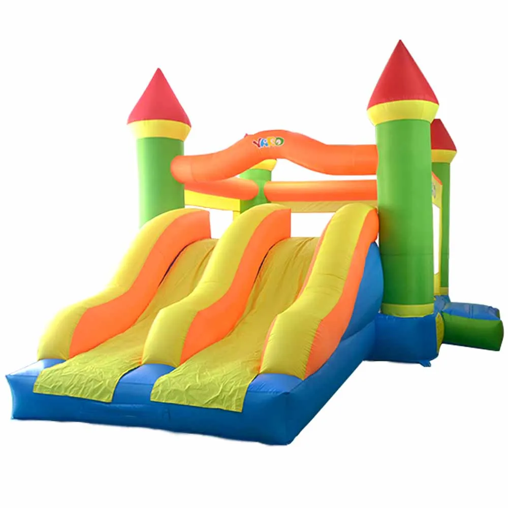 

Free PE Balls Blower Gift YARD Inflatable Bouncer Games Castle Trampoline Double Slides 6.5x4.5x3.8M Ship Express