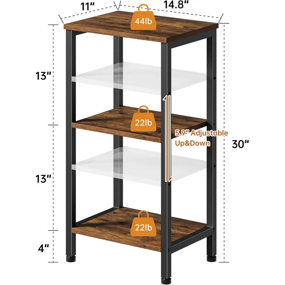 Rustikale braune Akzenttische, 2er-Set, kleines Schlafzimmer und Wohnzimmer, Heimdekoration und Büroständer