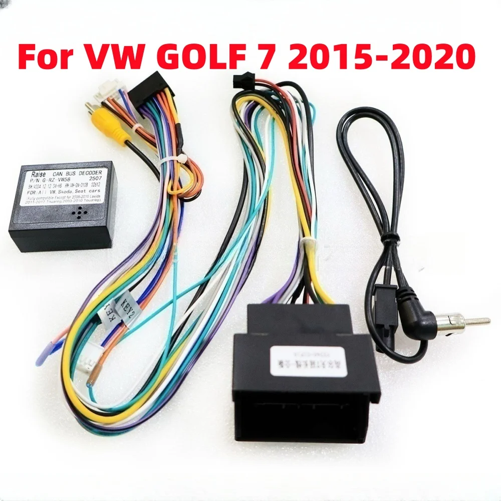 Canbus Box RZ-VW58 Extension Cable For VW Volkswagen Golf 7 2015-2020 Android 2 Din 16 Pin GPS Car Radio