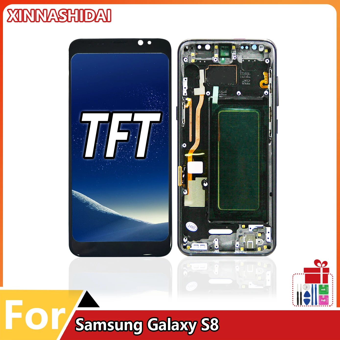 TFT Display for SAMSUNG Galaxy S8 G950F G950FD G9500 G950U LCD Display Touch Screen Digitizer Replacement For S8 Frontal display