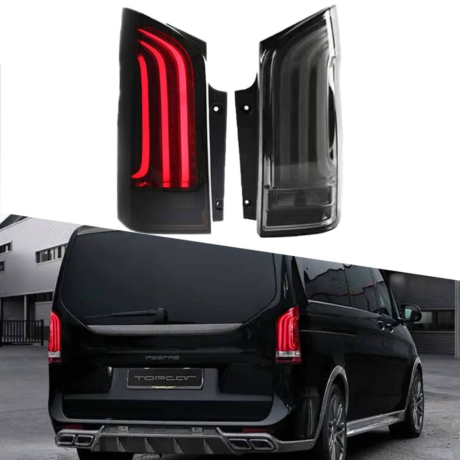 

Motion Car Rear Lamp for Mercedes Benz V-class Vito V260 V250 W447 Metris 2016-2023 Led Taillights Back Tail Lamp Assembly